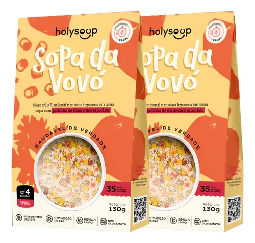 Sopa Da Vovó Sem Glúten Poucas Calorias Fit Holyfoods 2 Unid
