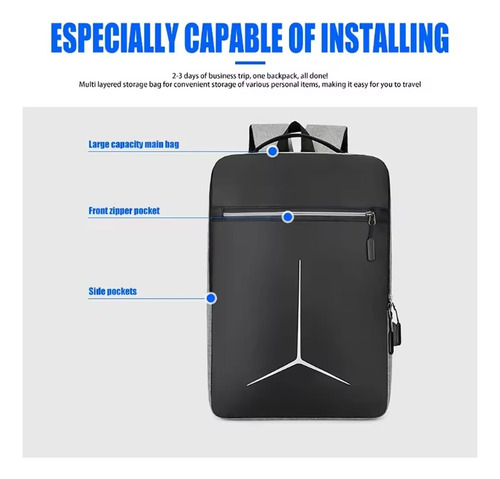 Mochila Para Notebook 15.6 Resistente Reflectante Usb