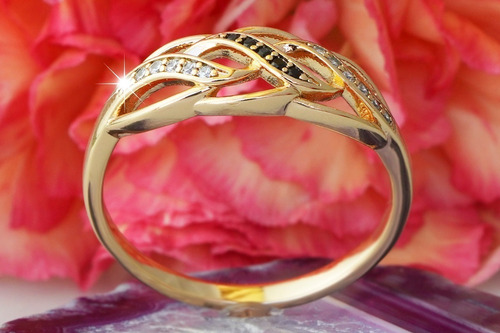 Imagen 4 de 9 de Anillos Compromiso Oro Amarillo 18k Regalo Mujer Amigas Lujo