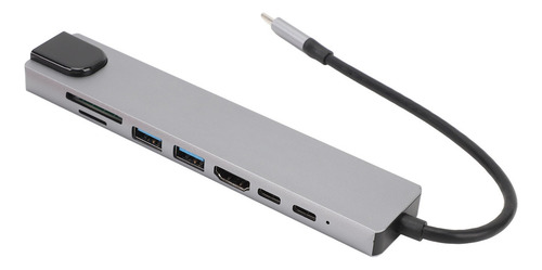 Hub Tipo C 8 En 1, 4k, Interfaz Multimedia Hd, Usb 3.0, 100