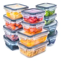 Comprar Set 12 Recipientes Tarros Hermeticos Con Tapa Plastico