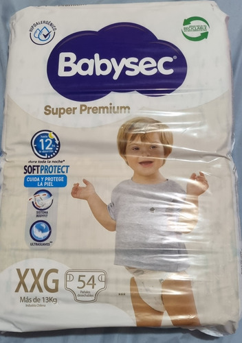 Pañales Babysec Xxg Más De 13 Kg 54 Unidades 