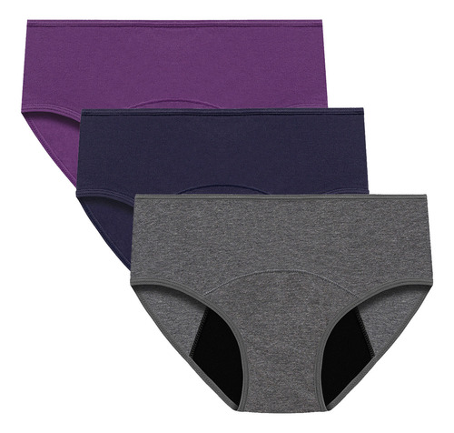 Bragas Menstruales A Prueba De Fugas Para Mujer M, 3 Piezas,