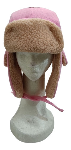 Gorro Aviador Polar Con Piel Dama Juvenil Hot Hat Art 2279