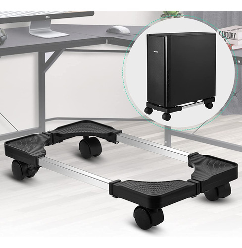 Soporte De Cpu Móvil Ajustable Con Ruedas Para Ordenador