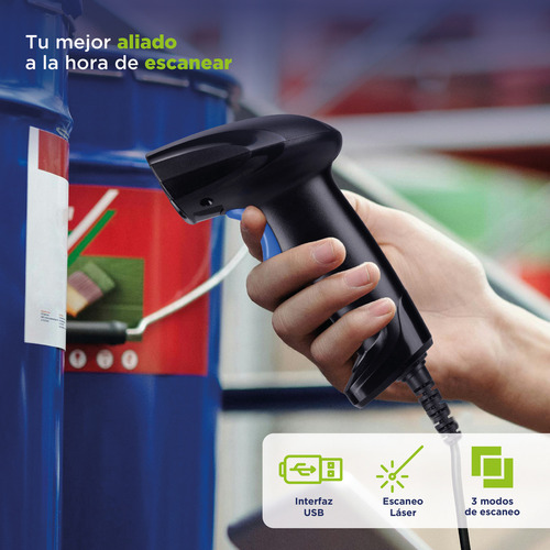 Evotec Escáner De Barras 2D Ev-3002 Lector De Código De Barras 2D Lector QR USB