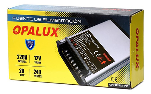 Fuente De Poder Switching Vertical 12v 20a Ip65 - Opalux