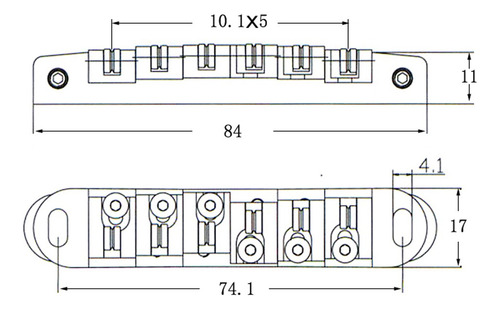 Roller Saddle Bridge Tailpiece Para Piezas De Guitarra
