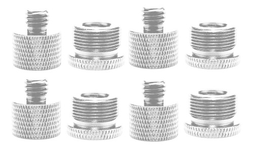 8 Soportes Para Micrófono De 5/8  Hembra A 1/4  Adaptador