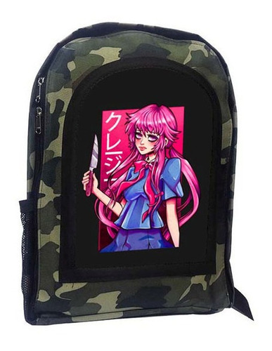 Mochila Camuflada Mirai Nikki Future Diary Yuno Gasai A6