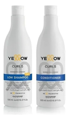  Kit Shampoo + Acond Curls Rizos Yellow Antifrizz Hidratación