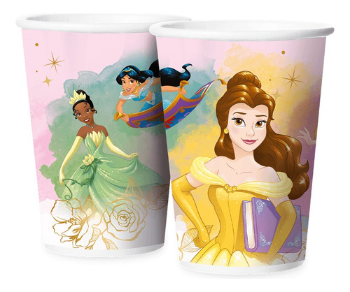 Copo Papel 180ml - Festa Princesas Disney C/ 12 Un. - Regina