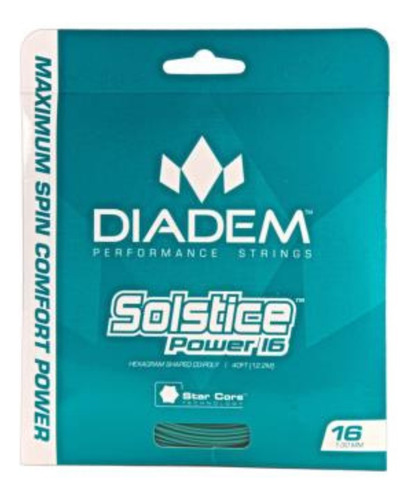 Corda Tenis Diadem Solstice Power 16 1.30mm Set Individual 1.3 Mm Azul Confortável. Ideal Também Para Configurações Híbridas