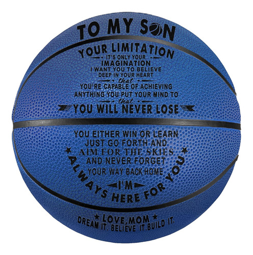 Regalos De Baloncesto Grabados Azul Hijo - Tu Limitaciã...