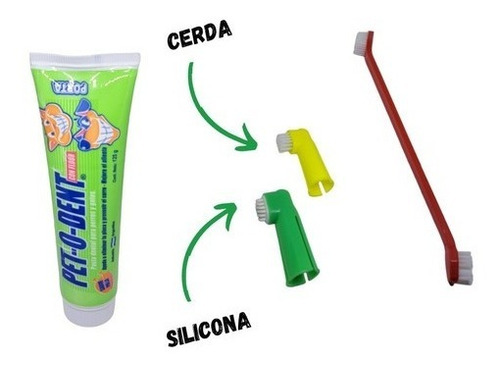 Pasta Dientes Mascotas Pet-o-dent Cepillo De Dientes Dedal