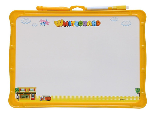 Mini Pizarron Didactico Infantil Laberinto Magnetico 26x36cm Color Amarillo