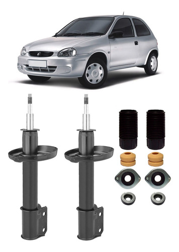 02 Amortecedor Dianteiro Corsa Hatch 1995 1996 1997 98 + Kit