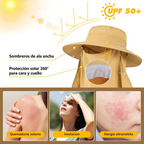 Sombrero Para Sol, Sombrero Cubo Con Protección Para Cuello
