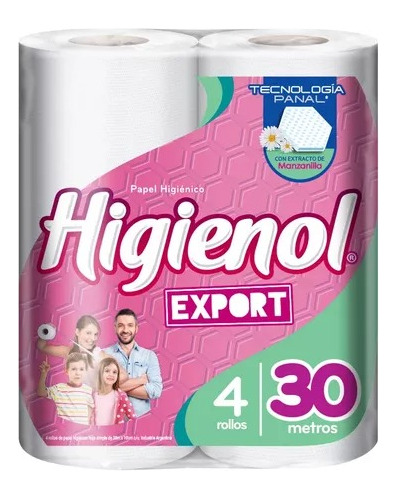Papel Higiénico Higienol Export Plus -30 Metros- 48 Unidades