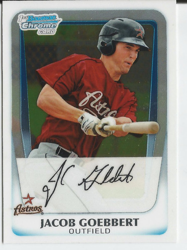 2011 Bowman Chrome Prospects Rc Jacob Goebbert Of Astros