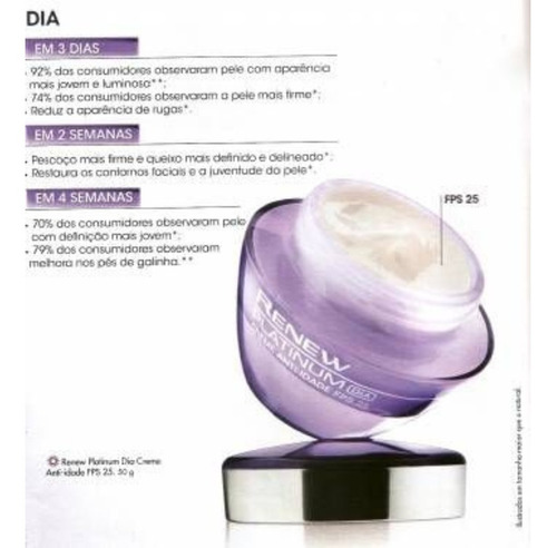 Creme Facial Renew Platinum Noite Protinol 50g - Avon