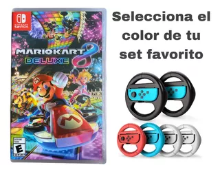 Mario Kart Deluxe 8 + 2 Volantes Nintendo Switch Nuevo