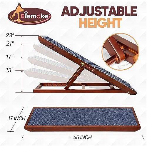 Rampa Perros Cama, Rampa De Madera Maciza Ajustable De ...