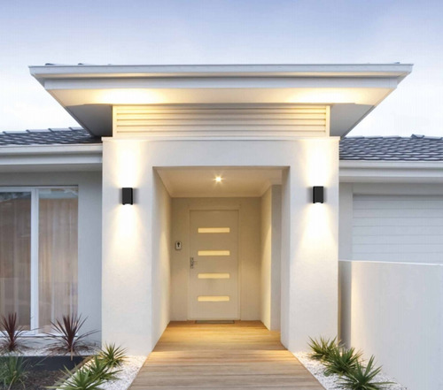 Imagen 5 de 10 de Aplique Bidireccional Pared + Dicro Led Jardin Exterior