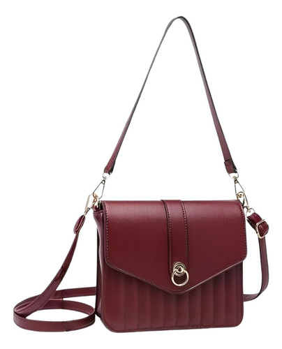 Bolsa Feminina Transversal Celular Cor Vinho