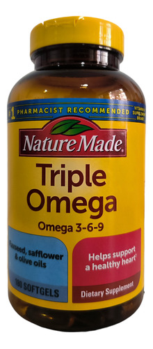 Omega 3,6,9. Triple Omega. Nature Made. 180 Cápsulas Softgel