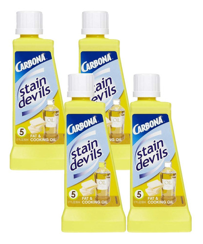 Carbona Stain Devil 5 - Paquete De 4 Para Grasa Y Aceites De