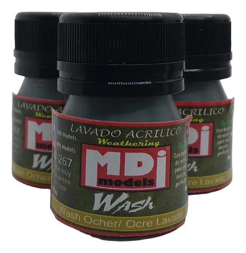 Set De 6 Washes Lavado Weathering Para Maquetas Miniaturas