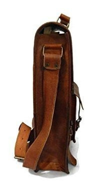 Bandolera Para Laptop Cuero Genuino 15 Pulgadas Con Correa