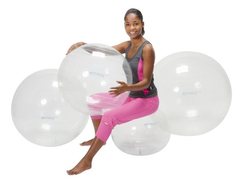 Bola Gymnic 65cm Transparente Bobath Pilates Fisio Funcional Cor Opti