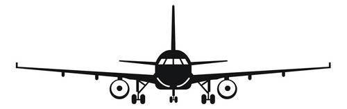 Adhesivo De Pared Con Diseño De Avión Negro, Autoadhesivo, I