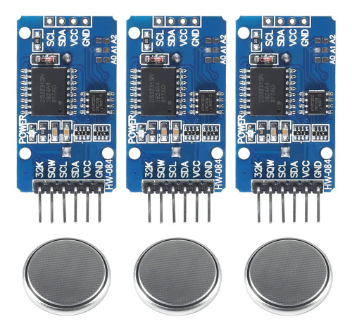 Aitrip 3pcs Ds3231 Módulo De Reloj En Tiempo Real Sensor Rtc
