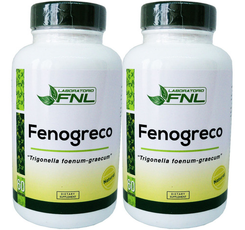 2 X 60 Capsulas Fenogreco Fnl 500mg 100% Natural