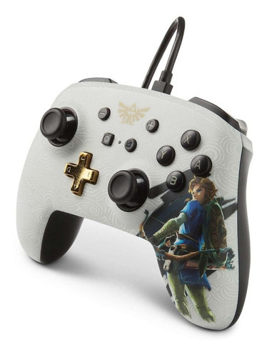 Control Alambrico Para Switch Zelda Link Color Blanco