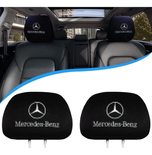 2 Funda Para Reposacabeza Asiento Automovil Merce-benz