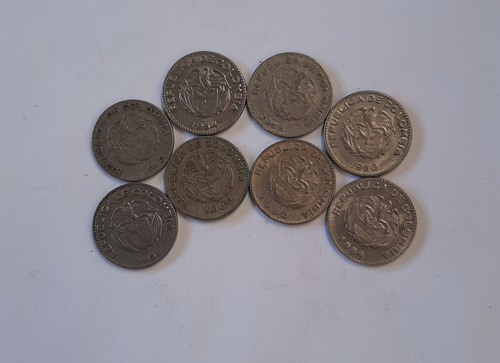 Lote 8 Monedas De 10 Centavos