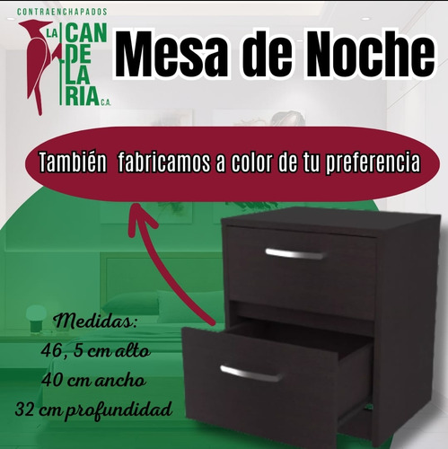 Mesa De Noche Juego Cuarto