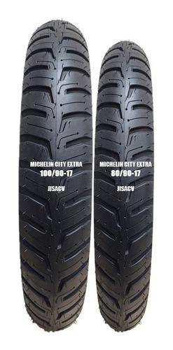 Set Llantas Michelin 100/90-17 + 80/90-17 City Extra