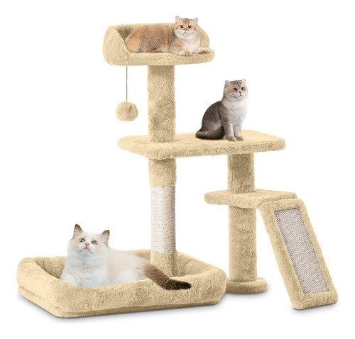Cat Tree Torre Para Gatos Rasgador Cuna Cama 