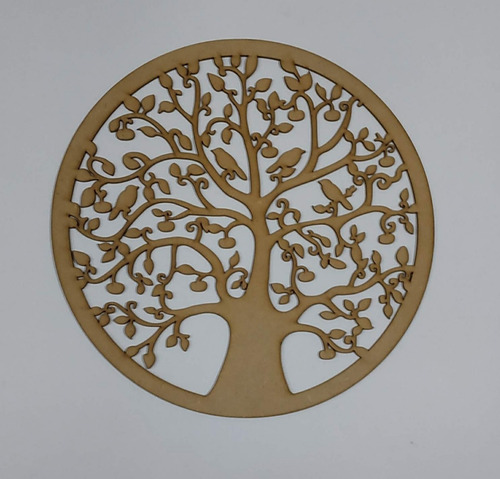Imagen 2 de 4 de Mandala Árbol De La Vida Madera Mdf Corte Laser Decoración