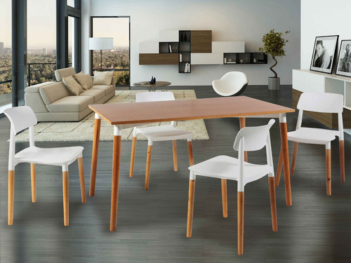 Pack 4 Sillas Comedor Milan Apilable Nordica Moderna Cuotas