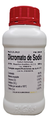 Dicromato De Sodio R. A. 500g Fagalab