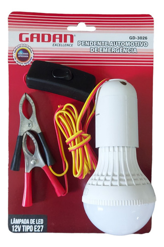 Lâmpada Emergência Led Pendente Automotivo 12v 5w Cor Branco Branco