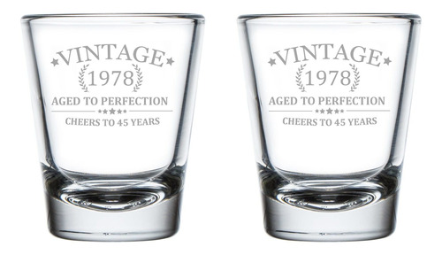 Or Something Juego Vaso Chupito Cristal Cheers Año Vintage