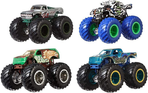 Hot Wheels Monster Truckss 1:64 4-pack Ast Vehiculos