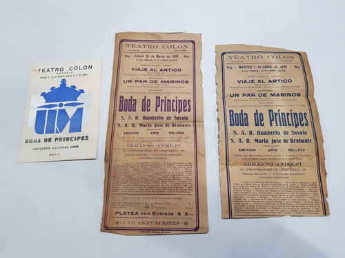 Teatro Colon Rosario Boda Príncipes Afiche Program Mag 58663